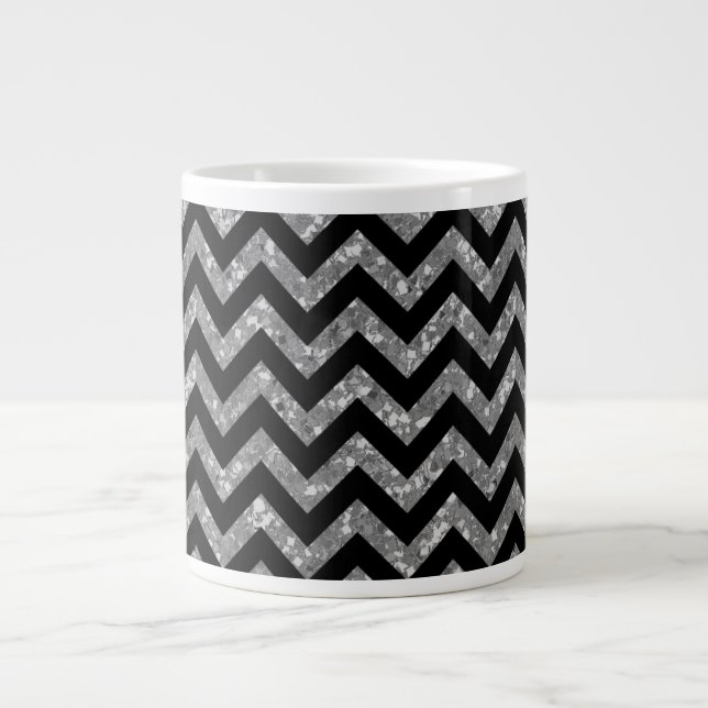 Chevron Glitter Titta Jumbo Mugg (Framsidan)