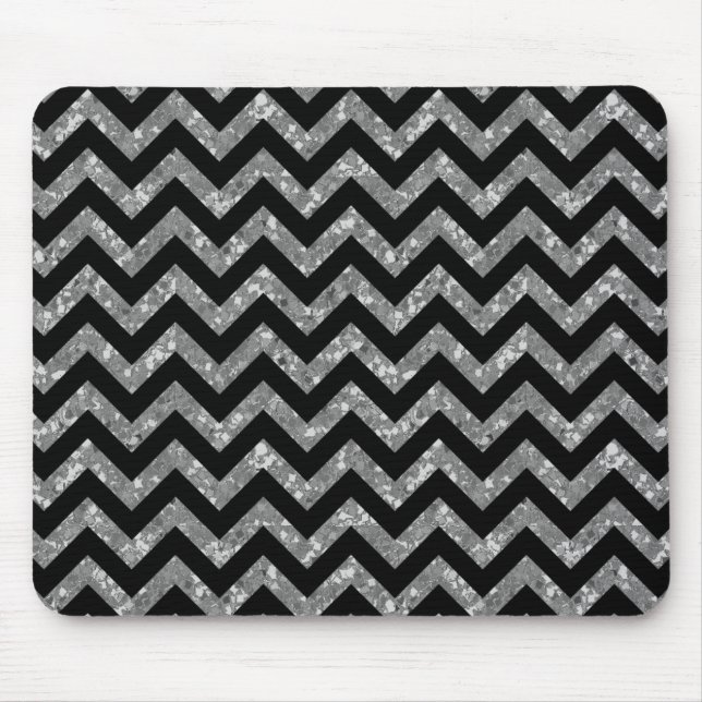 Chevron Glitter Titta Mousepad Musmatta (Framsidan)