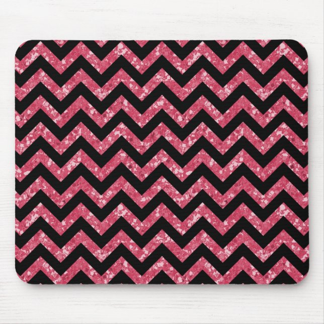 Chevron Glitter Titta Mousepad Musmatta (Framsidan)