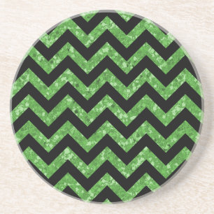 Chevron Glitter Titta Underlägg Sandsten