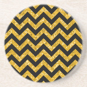 Chevron Glitter Titta Underlägg Sandsten