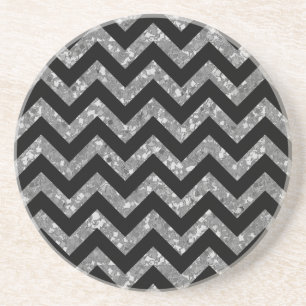 Chevron Glitter Titta Underlägg Sandsten
