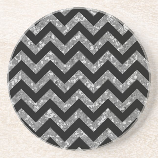 Chevron Glitter Titta Underlägg Sandsten (Framsidan)