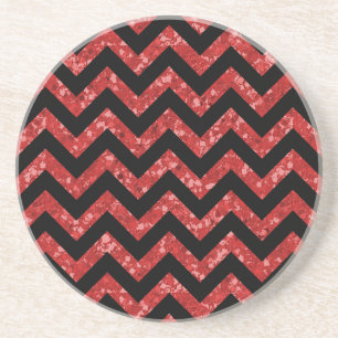Chevron Glitter Titta Underlägg Sandsten