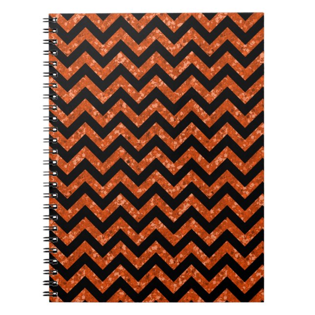 Chevron Glitter-utseende - bärbar dator Anteckningsbok Med Spiral (Framsidan)