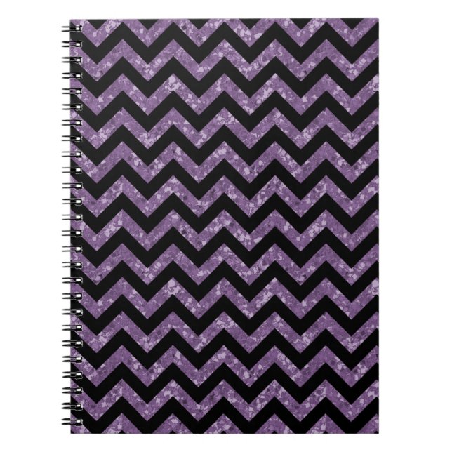 Chevron Glitter-utseende - bärbar dator Anteckningsbok Med Spiral (Framsidan)