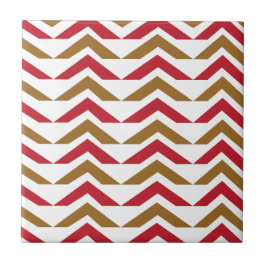 Chevron Grönt Red Chevron Geometric Mönster Kakelplatta