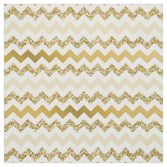 Chevron Guld Gradient Fabric Tyg (Provkarta)