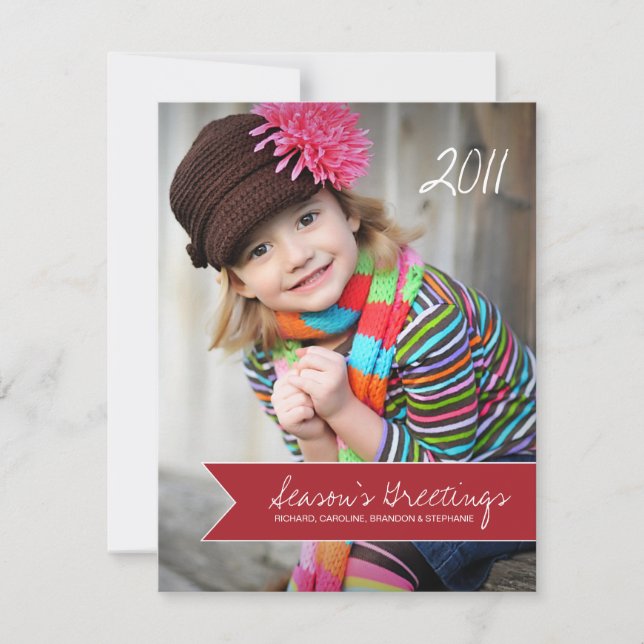 Chevron Helgdag Photo Cards Julkort (Framsida)