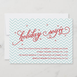 Chevron Helgdag Soirée jul Party Inbjudan