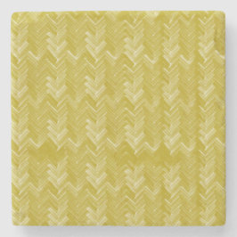 Chevron Herringbone Mönster Vintage Guld Stenunderlägg