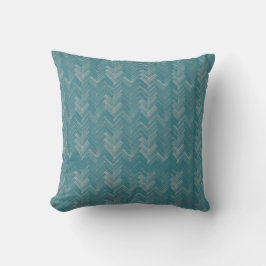 Chevron Herringbone Watercolor Turcos Kudde