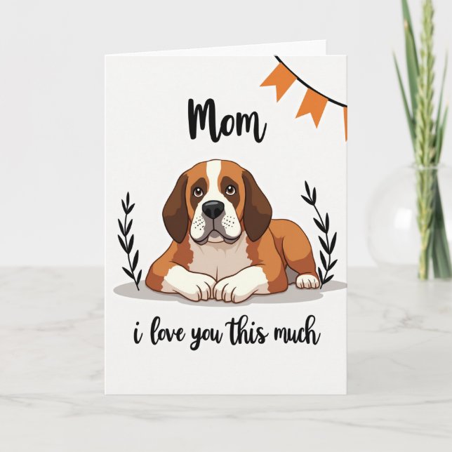 Chevron Hundmamma Kärlekskort Kort (Framsida)