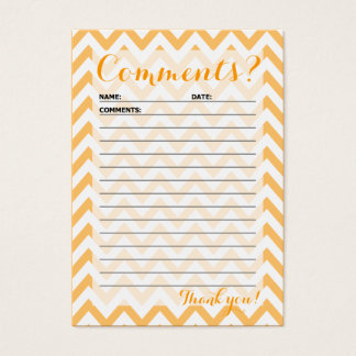 Chevron-kommentarkort för kund visitkort