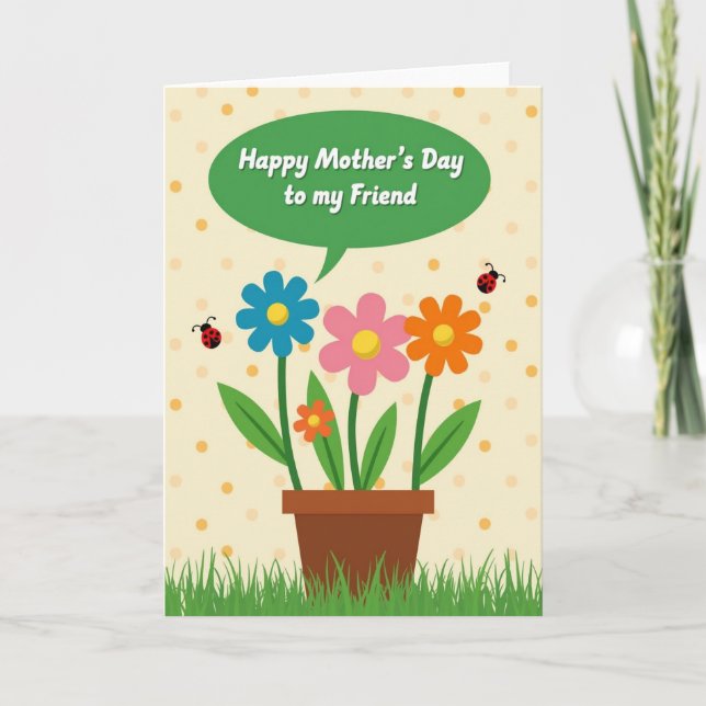 Chevron Krukväxter Happy Card Kort (Framsida)