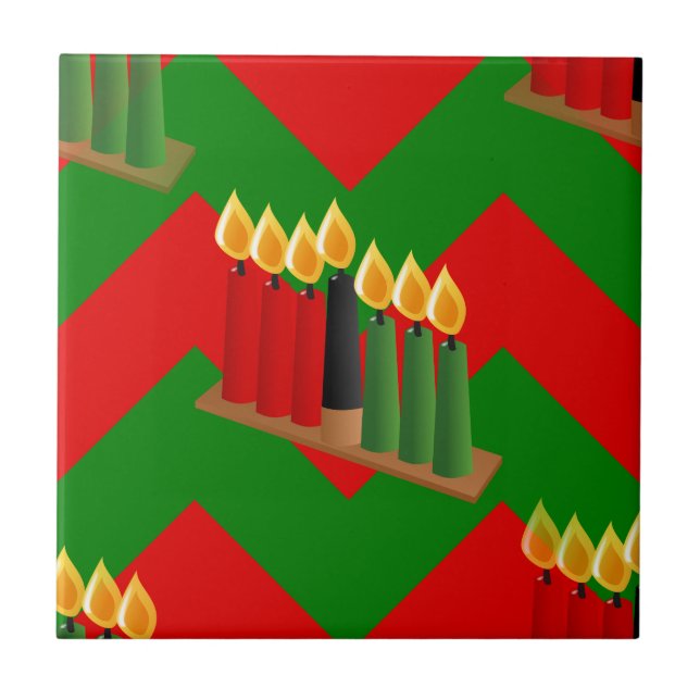 chevron kwanzaa kakelplatta (Framsidan)