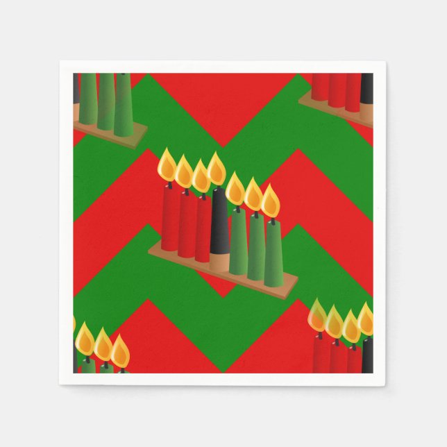 chevron kwanzaa pappersservett (Framsidan)