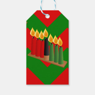 chevron kwanzaa presentetikett