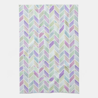 Chevron Lavender Lime Kökshandduk