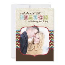 Chevron-mall för julfotkort