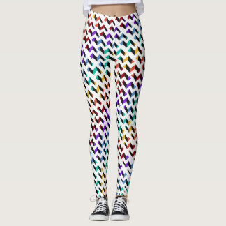 Chevron med flera färgader leggings