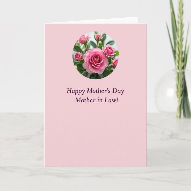 Chevron Mjuk Rosa Ros Kort (Framsida)