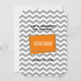 Chevron Mönster Anpassningsbar Studentfest Inbjudningar