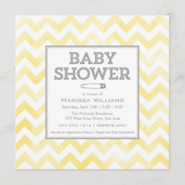 Chevron mönster Baby Shower-inbjudan Inbjudningar