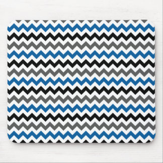 Chevron Mönster Background Blue Grått Black White Musmatta