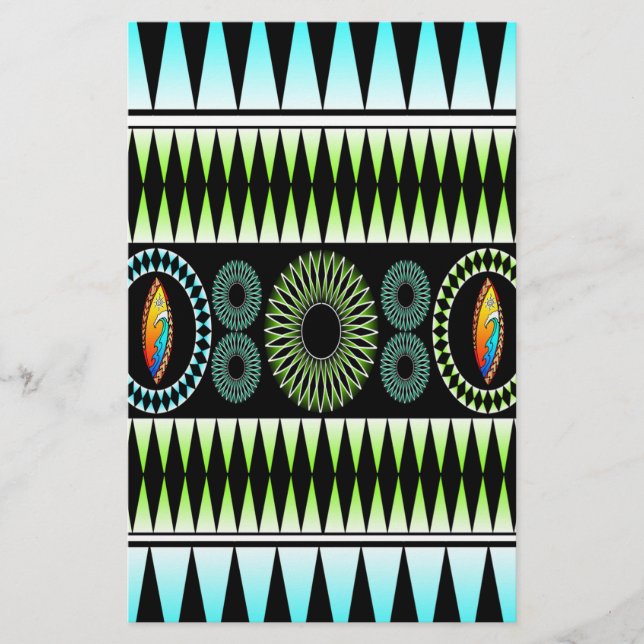 Chevron Mönster Brevpapper (Framsida)