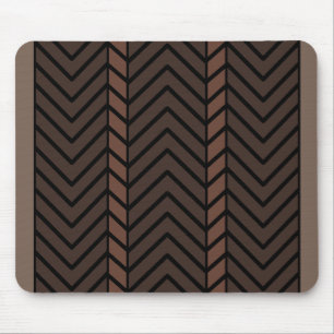 Chevron Mönster Brown Musmatta