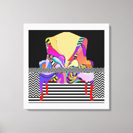 Chevron + Mönster Canvastryck