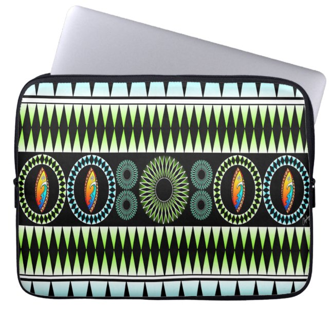 Chevron Mönster Laptop Sleeve (Framsidan)