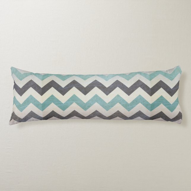 Chevron Mönster On Metall Struktur av Shirley Tayl Kroppskudde (Framsidan)