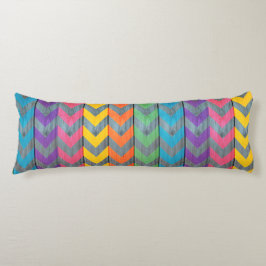 Chevron Mönster On Wood Struktur av Shirley Taylor Kroppskudde