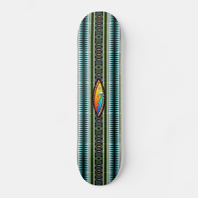 Chevron Mönster Skateboard Bräda 21,5 Cm (Framsida)