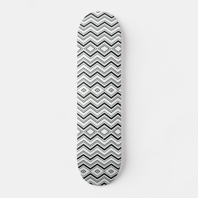 Chevron och Diamonds Mini Skateboard Bräda 18,5 Cm (Framsida)