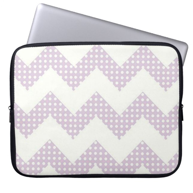 Chevron och Polka dots Laptop Fodral (Framsidan)