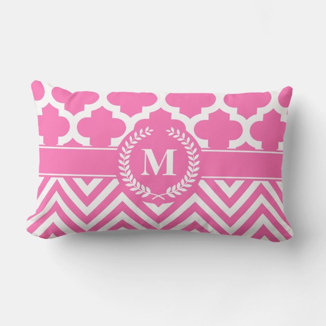 Chevron och Quatrefoil Lumbarkudde (Framsida)