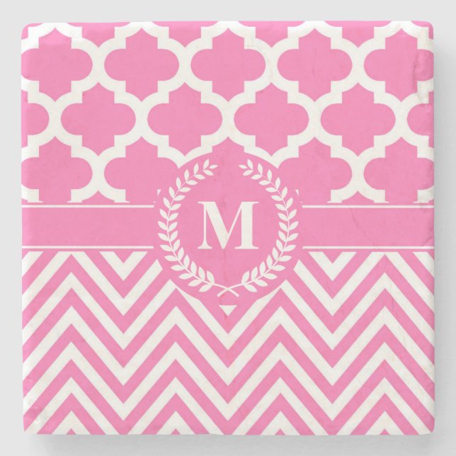 Chevron och Quatrefoil Stenunderlägg (Framsidan)