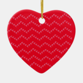 Chevron Pastel Lila Hearts Red Ornament