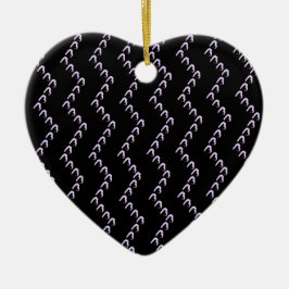 Chevron Pastell Lila Hjärtor Nero Noctis Ornament