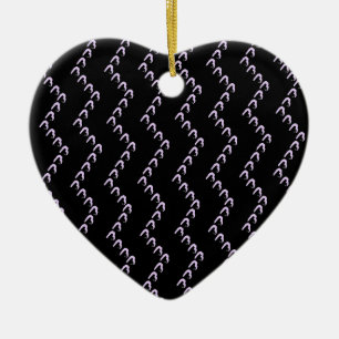 Chevron Pastell Lila Hjärtor Nero Noctis Ornament