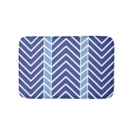 Chevron Pattern Blue Badrumsmatta