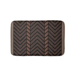 Chevron Pattern Brown Badrumsmatta