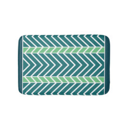 Chevron Pattern Teal Badrumsmatta
