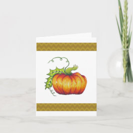 Chevron Pumpkin-kort med Chevron gräns Kort