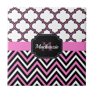 Chevron & Quatrefoil Kakelplatta