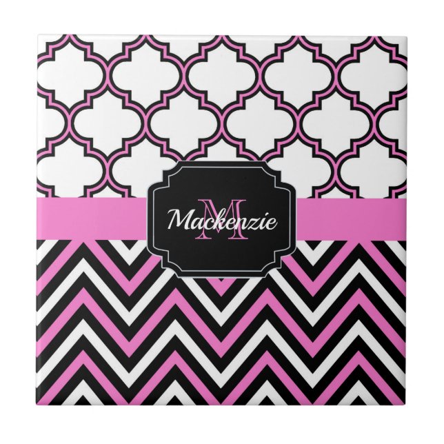 Chevron & Quatrefoil Kakelplatta (Framsidan)