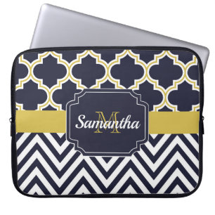 Chevron & Quatrefoil Laptop Fodral